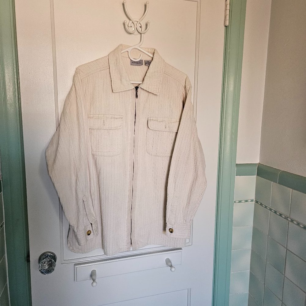 Paul Harris Vintage Cream Corduroy Shirt Jacket - Size M